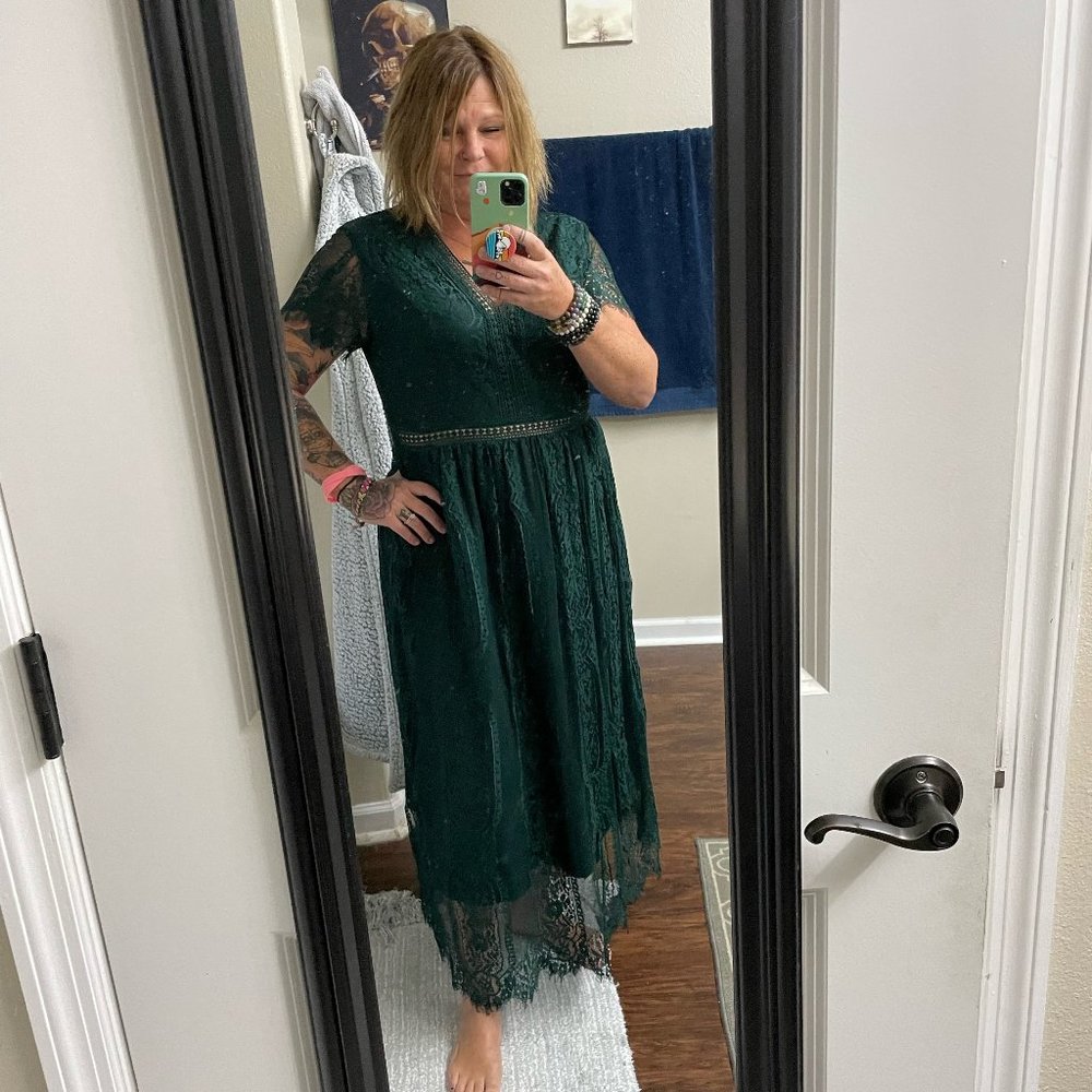 PRETTYGARDEN Women's Floral Lace Maxi Dress